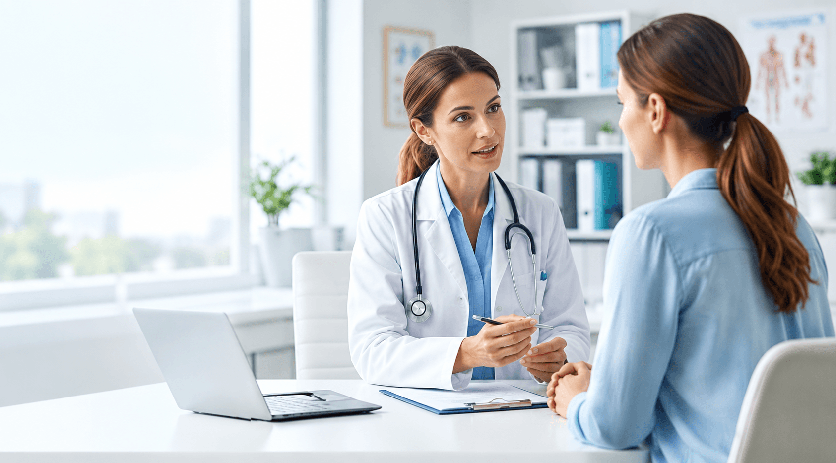 Doctor consulting a patient at City Care Hospital