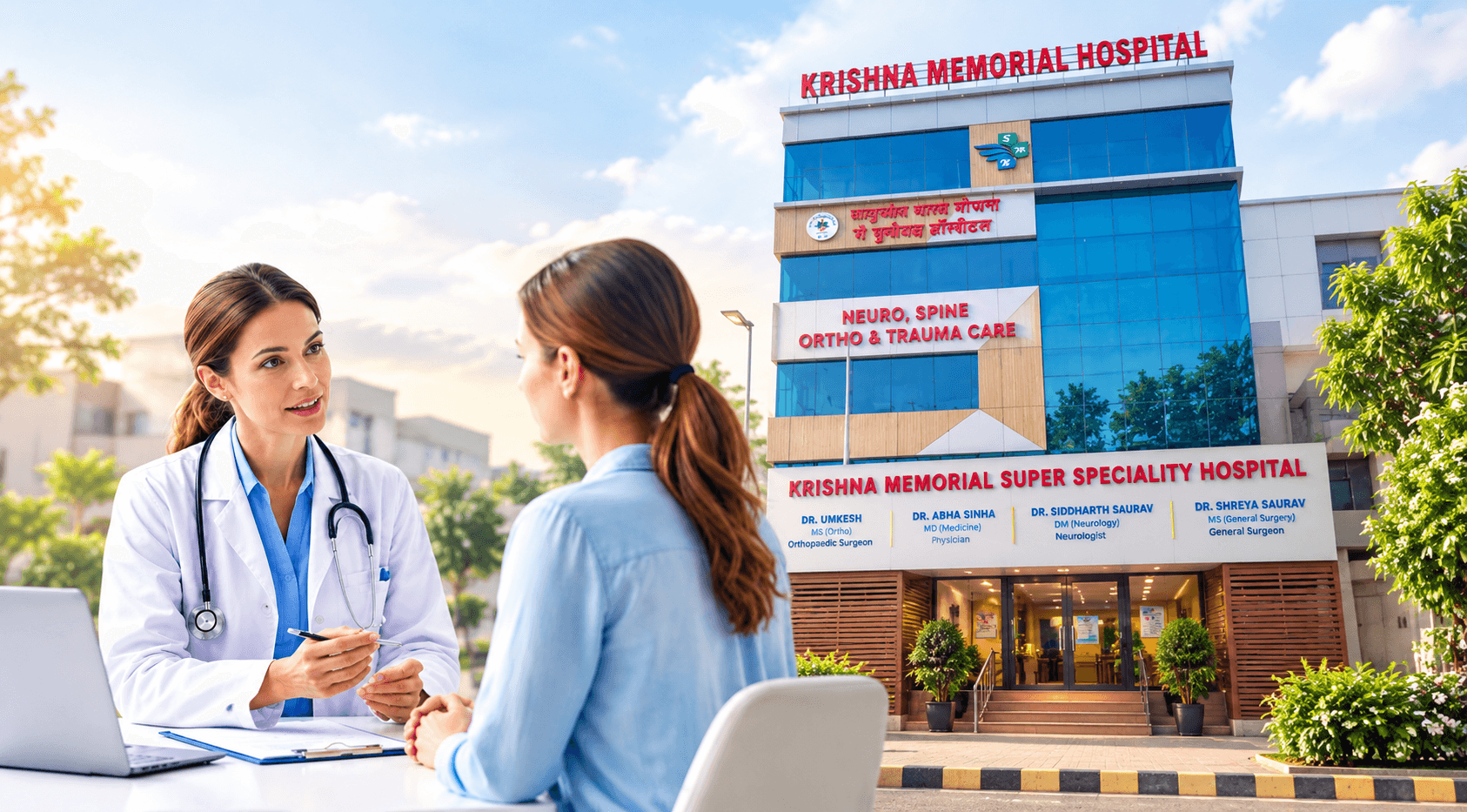 Doctor providing healthcare at City Care Hospital